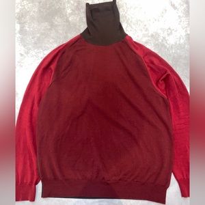 Tri Color Turtleneck Sweater